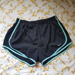 Nike Dri fit running shorts black teal